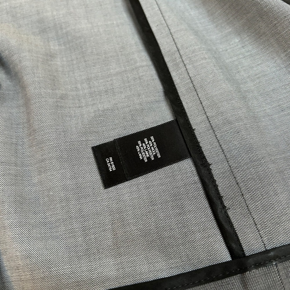 Kenneth Cole New York Gray Wool Blend Blazer Sport Coat Mens Large 42R - Picture 3 of 11